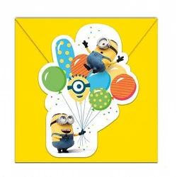 Comprar Invitaciones Minions Balloons (6) en Masfiesta.es. Artículos de fiesta y decoración