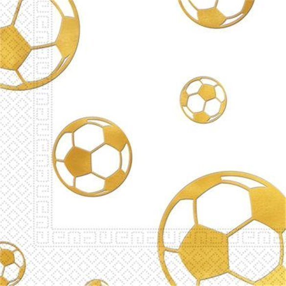 Comprar Servilletas Fútbol Gold (20) en Masfiesta.es. Artículos de fiesta y decoración