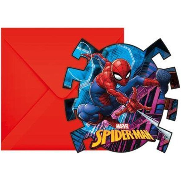 Comprar Invitaciones Spiderman Marvel (6) por solo 3,99 €. Envio 24...