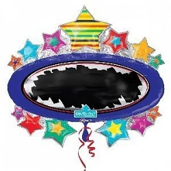 Comprar Globo foil Pizarra con Estrellas de 78cm en Masfiesta.es. Artículos de fiesta y decoración