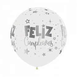 Comprar Globos Transparentes de Feliz Cumpleaños Metalizado (3) en Masfiesta.es. Artículos de fiesta y decoración