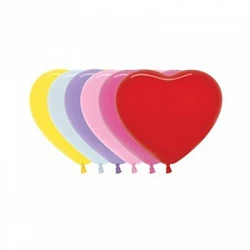 Globos de látex formas corazón Colores Surtidos Solidos de aprox. 15cm(50 ud)