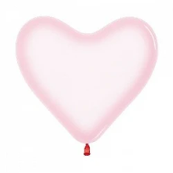Globos látex Corazón cristal rosa (50)