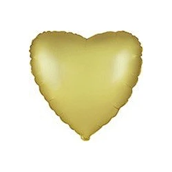 Globo Corazón Oro Pastel Satinado de 45cm Estandar