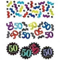 Comprar Confeti Chevron 50 Cumpleaños en Masfiesta.es. Artículos de fiesta y decoración