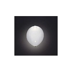 Globos de látex con Luz Led Color Blanco Solido de aprox. 25cm. (5 ud)