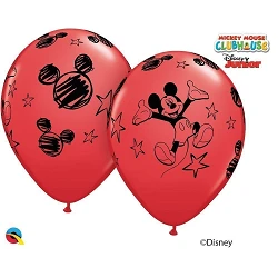 Globos látex de Mickey Mouse Classic Rojo (6)